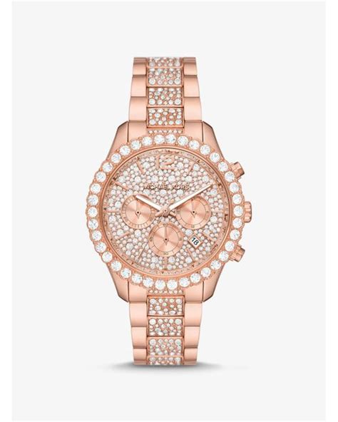 michael kors layton chronograph watch rose gold|Oversized Layton Pale Rose Gold.